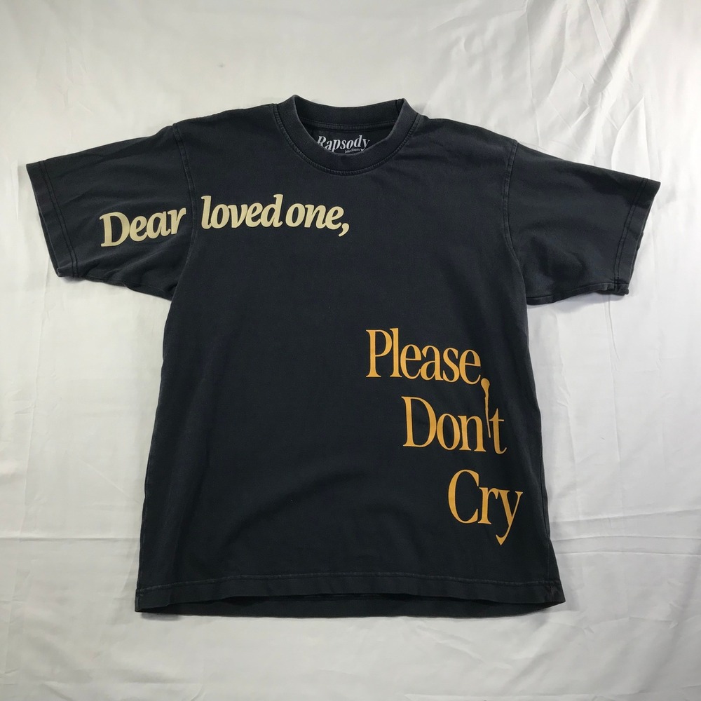 Rapsody Dear Loved One Please Dont Cry Graphic Tee Shirt Black Mens Medium